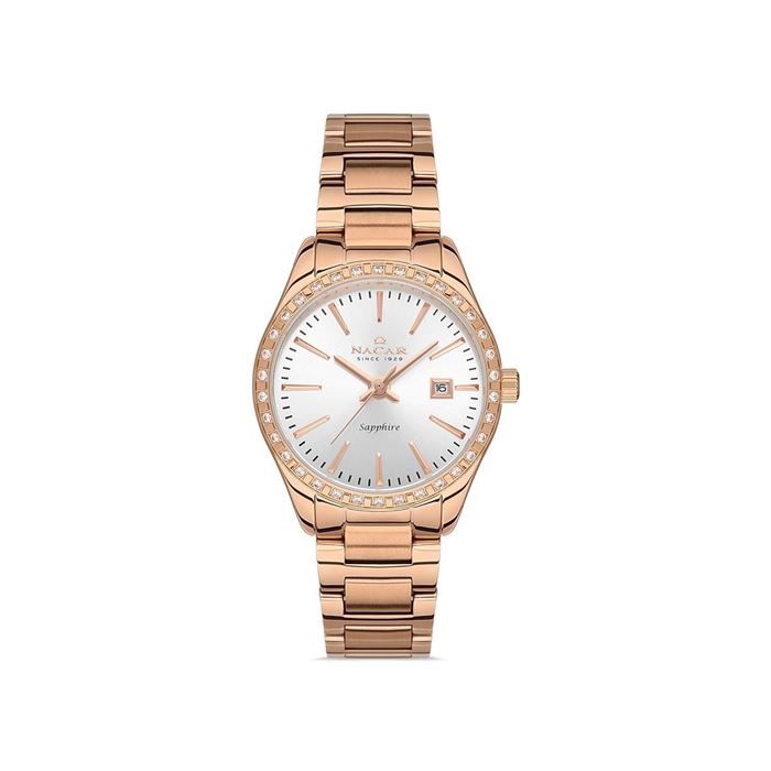 NC33-398305-RWMS PEMBE METAL KADIN KOL SAATİ