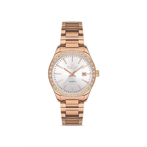 NC33-398305-RWMS PEMBE METAL KADIN KOL SAATİ