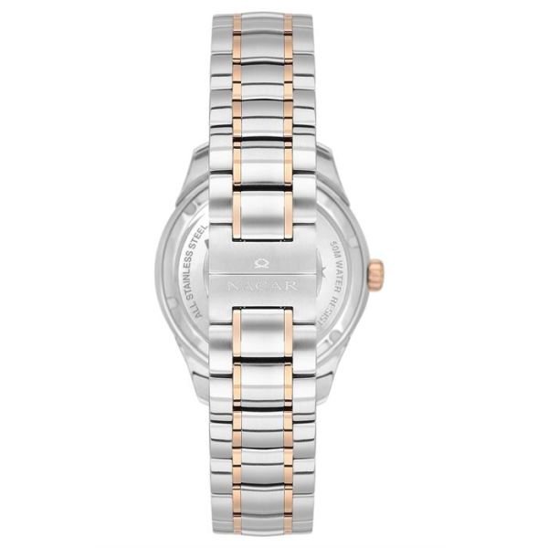NC03-2923006-ESM ÇELİK - PEMBE METAL ERKEK KOL SAATİ