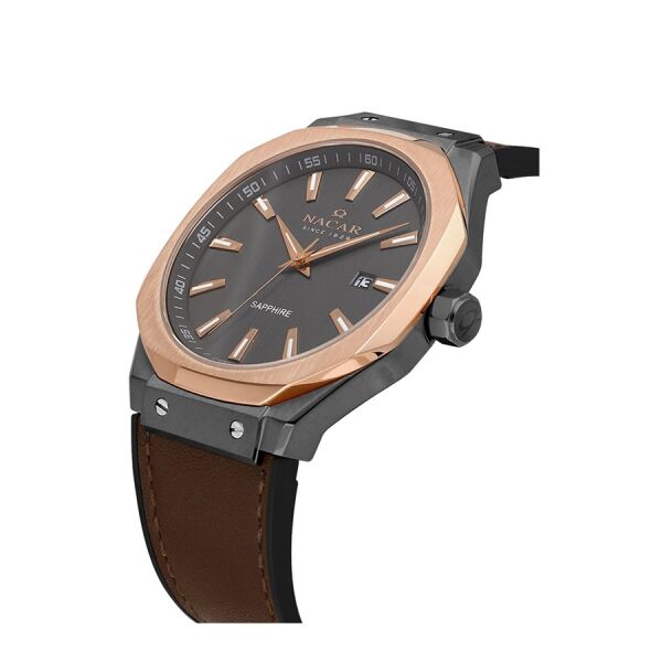 KAHVERENGİ HAKİKİ DERİ ERKEK KOL SAATİ NC34-29B684-EGL2