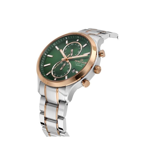 ÇELİK - PEMBE METAL BAND ERKEK KOL SAATİ NC33-298316G-ENRM