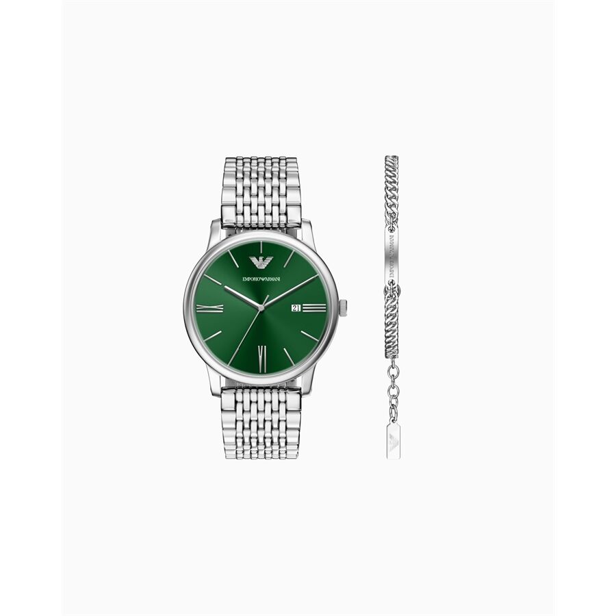 Emporio Armani AR80087SET Erkek Kol Saati ve Bileklik Seti
