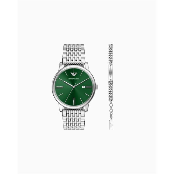 Emporio Armani AR80087SET Erkek Kol Saati ve Bileklik Seti