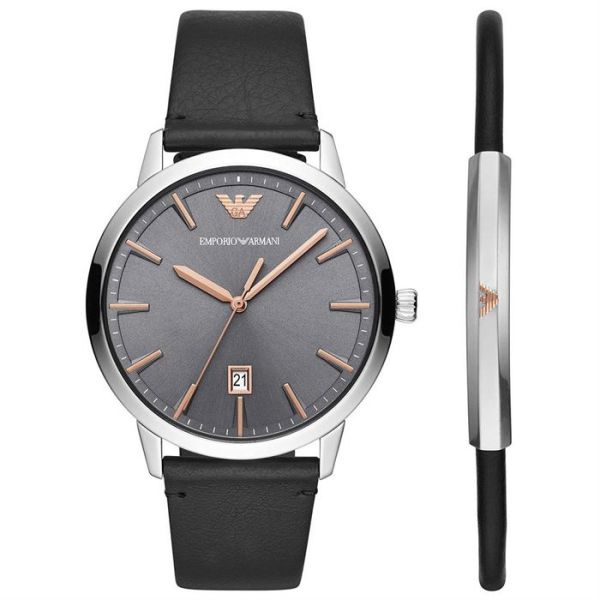 Emporio Armani AR80026 Erkek Set Kol Saati ve Bileklik